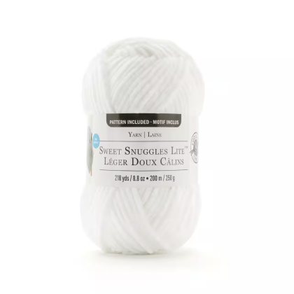 Sweet Snuggles Lite Yarn by Loops & Threads, White, 12 Pack