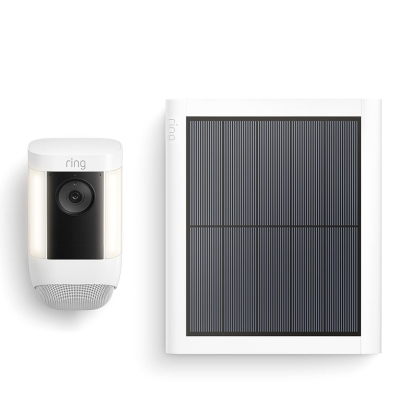Ring Spotlight Cam Pro, Solar with 3D Motion Detection, Two-Way Talk with Audio+ and Dual-Band Wifi (2022 release)
